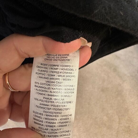 Lauren Ralph Lauren black hooded asymmetric wrap front tunic size Medium - Picture 6 of 6